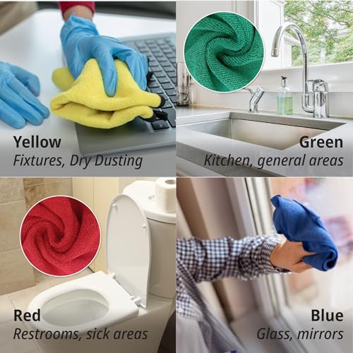 Premium Microfiber Cleaning Cloth 16"x16" (24 Count)