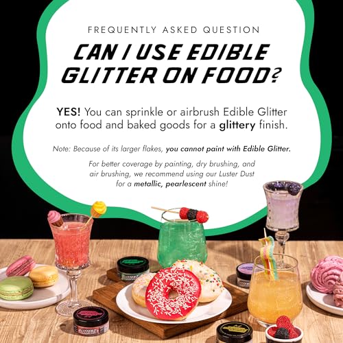 Eden Green Edible Glitter for Drinks & Cakes