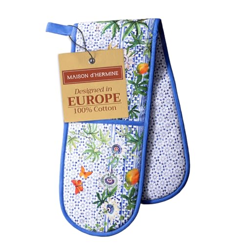 Double Oven Mitts 100% Cotton Double Oven Glove