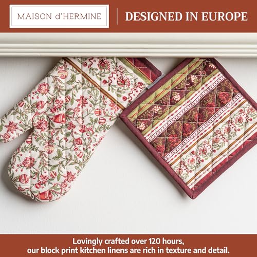 100% Cotton Oven Mitt & Pot Holder Set (2 Count)