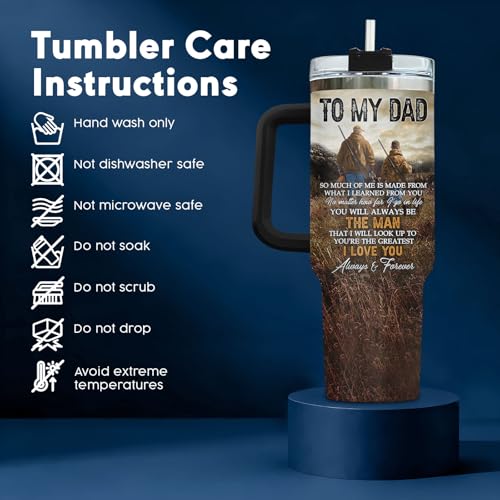 Hunting Father Hunter Partner Life 40 oz Tumbler with Handle