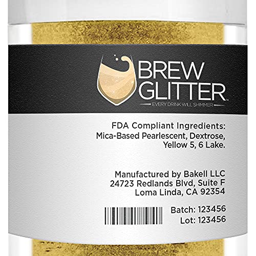 Yellow BREW GLITTER Edible Glitter For Drinks