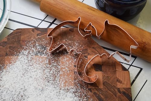 Large Flying Dragon Cookie Cutter 6.25” Solid Copper
