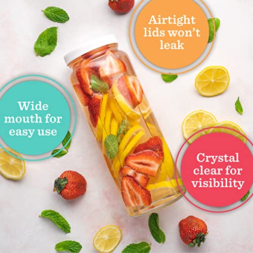 Glass Bottles Set (4 Count)