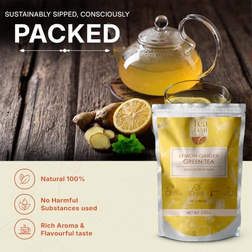 Lemon Ginger Green Tea Loose Leaf (3.53 Ounce)