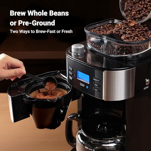 10-Cup Grind-And-Brew Drip Coffee Maker with Built-In Burr Grinder