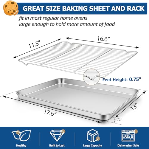 Baking Sheet with Cooling Rack Set (2 Count)