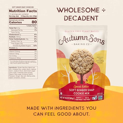 Autumn Sons Gluten Free Soft Ginger Snap Cookie Mix (27.6 Ounce)
