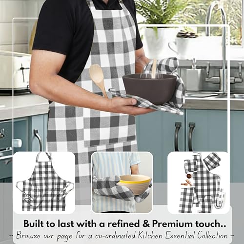 Buffalo Plaid Check Oven Mitts and Pot Holders Set of 4 (4 Count)