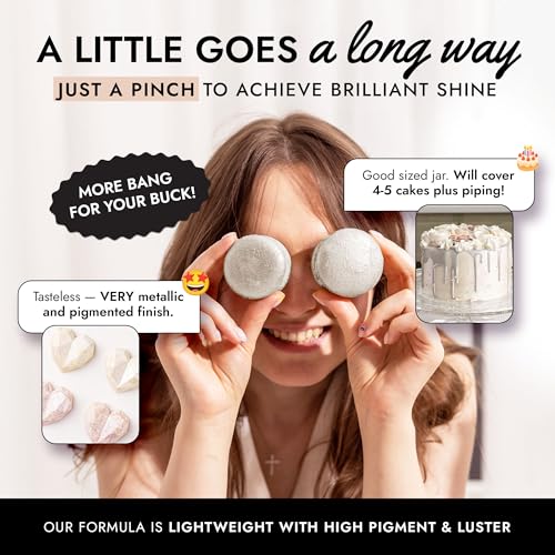 White Edible Glitter for Drinks & Cakes
