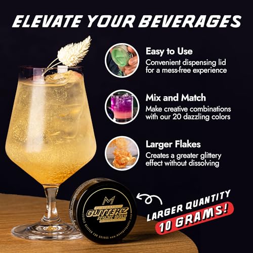 Iconic Gold Edible Glitter for Drinks & Cakes