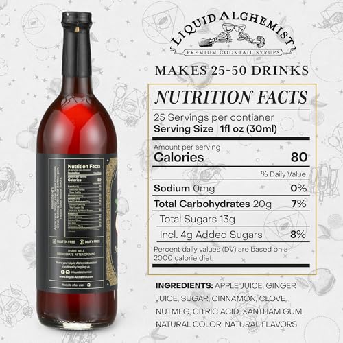 Apple Spice Syrup for Cocktails (25.4 Fl Oz)