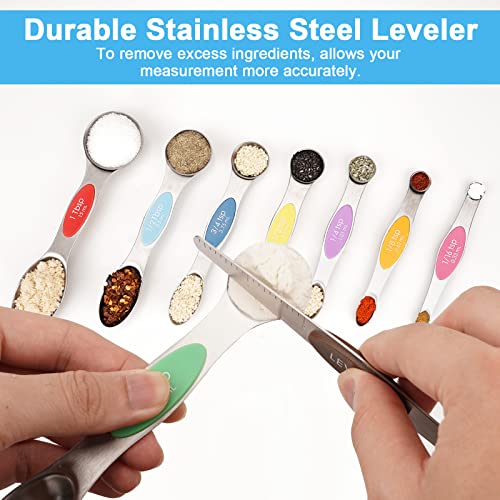9 PCS MultiColor Magnetic Measuring Spoons Set