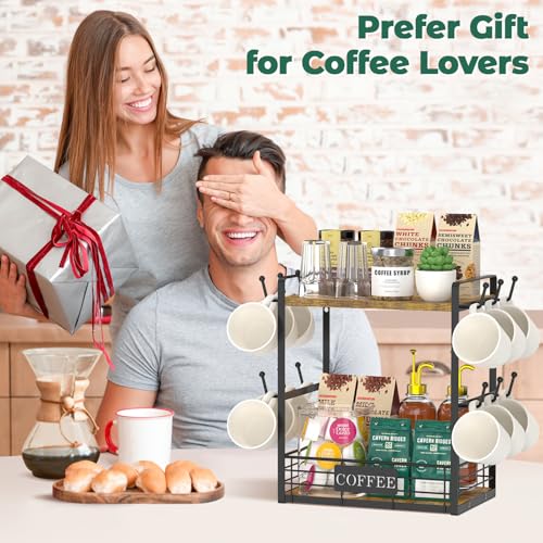 Coffee Mug Cup Holder Tree Bar Station Organizer
