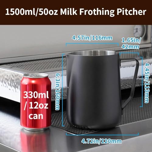 50oz Milk Frothing Pitcher Stainless Steel Espresso Steaming Jug
