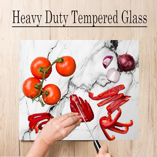 White Black Agate Marble Kitchen Glass Cutting Board Ocean Decorative Gift Marbled Granite Stone Rock Gift For Her Mom Wife