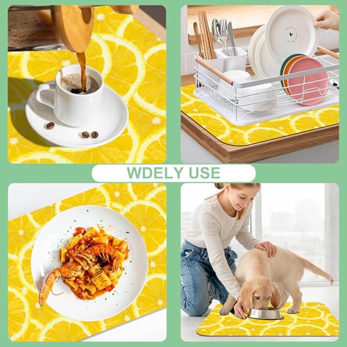 Dish Drying Mat for Kitchen Counter Absorbent Dish Coffee Mat 16"X24"