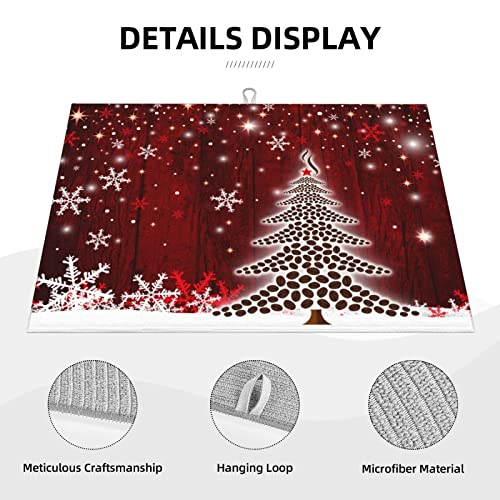 Large Dish Drying Mats For Kitchen Counter Microfiber Kitchen Drying Mat XL Draining Pad Absorbent Quick Drying Dish Mat 18x24 Inch