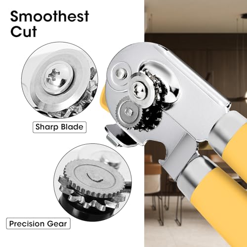 Heavy Duty Hand Can Opener Manual with Magnet Lid Remover
