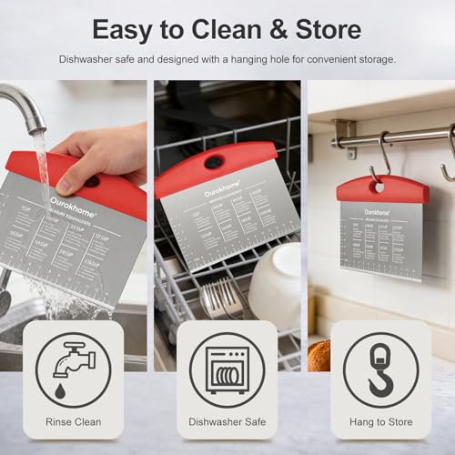 2 Pack Bench Scraper Dough Cutter