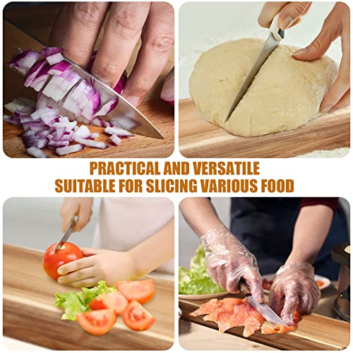 12 Packs Acacia Wood Cutting Board Set with Handles 21.5 x 8.7 Inch Large Kitchen Serving Plain Chopping Board Bulk Gifts for Mom for Vegetables Meat Pizza Cheese Fruit Bread (12 Count)