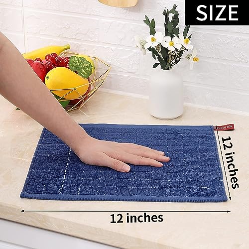 100% Cotton Terry Kitchen Dish Cloths (12 Count)
