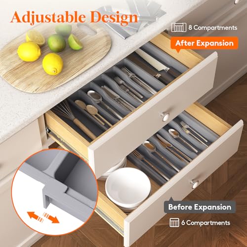 Extra Large Silverware Drawer Organizer