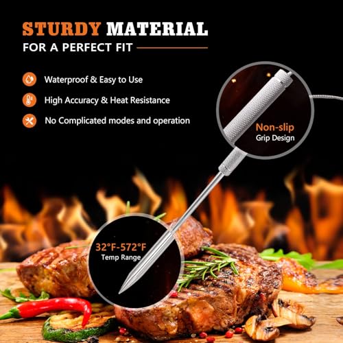 Meat Probe Replacement for Thermopro Thermometer TP04 TP06 etc (2 Count)