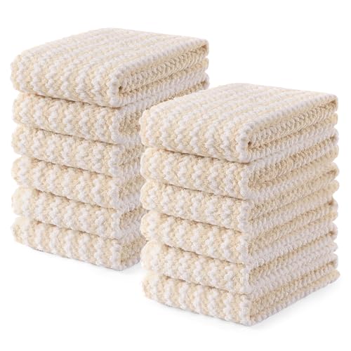 12 Pack Coral Velvet Kitchen Towels (12 Count)