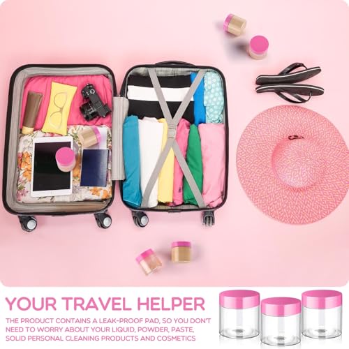 4 Pcs Plastic Jars Wide Mouth with Lids
