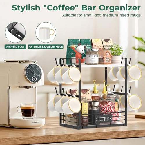 Coffee Mug Cup Holder Tree Bar Station Organizer