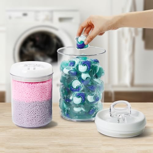 Flip Tite Storage Container with Lid 6" ROUND Airtight Ring Lock Top (2 Count)