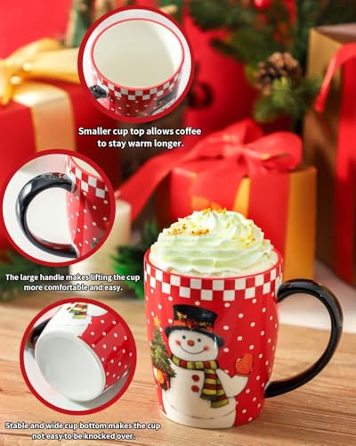 Christmas Coffee Mugs Set of 4 (4 Count)