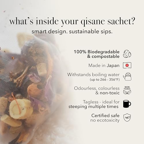 qìsane Cordyceps Tea Bags with Dried Rose Buds