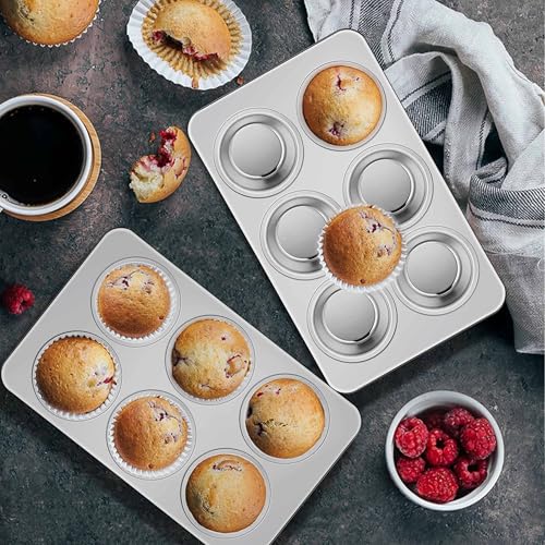 Stainless Steel Muffin Pans 6 (2.1 Count)