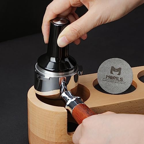 58mm Bottomless Portafilter with Double Shot Filter Basket & Premium Walnutwood Handle