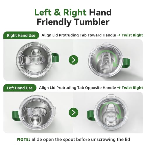 30 oz Stainless Steel Tumblers Bulk with Handle and Lid (8 Count)