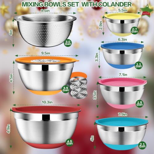 Mixing Bowls with Lids Set (16 Count)
