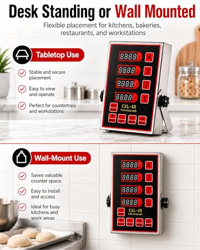 Commercial 4 Channels Digital Kitchen Timer