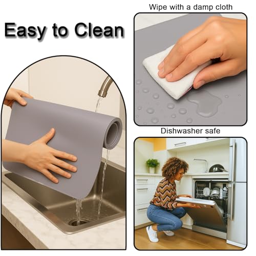 Silicone Mat 35.4"x23.6" Silicone Mats for Kitchen Counter Heat Resistant Mats for Countertop