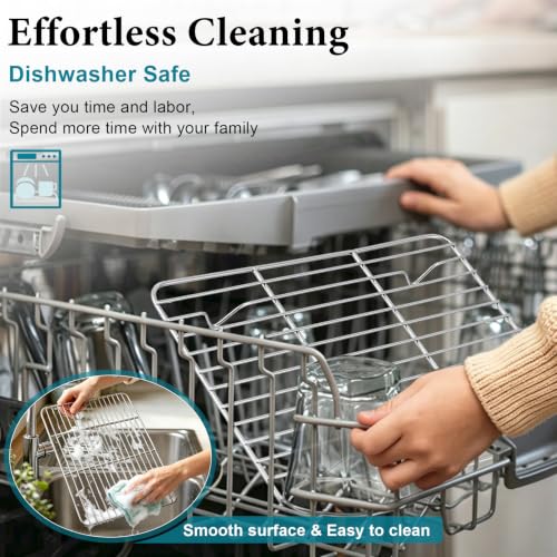 Cooling Rack Silver Stainless Steel Baking Rack for Oven (4 Count)