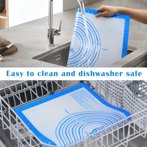 Nonstick Silicone Pastry Baking Mat Large Measurements 16x24'' for Dough