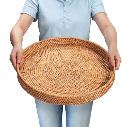 Rattan Large Serving Tray