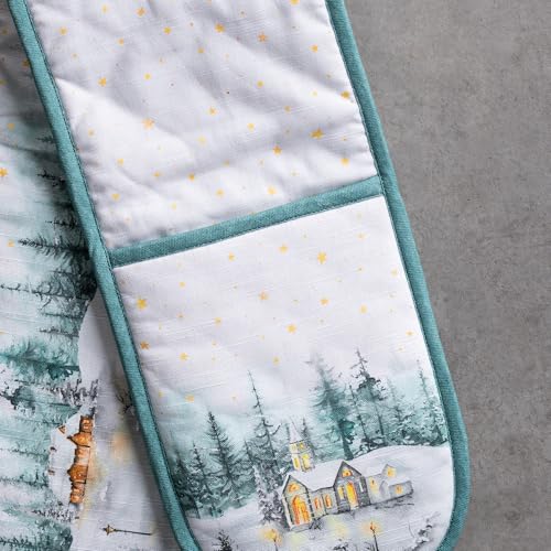 Double Oven Mitts 100% Cotton Double Oven Glove