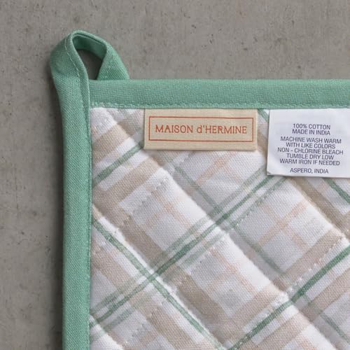 100% Cotton Oven Mitt & Pot Holder Set