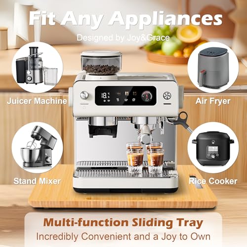 Appliance Slider for Kitchen Appliances 360° Rolling Sliding Tray for Coffee Maker Countertop