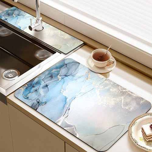 24.5" x 15.5" Dish Drying Mat & 24" x 5.5" Sink Splash Guard