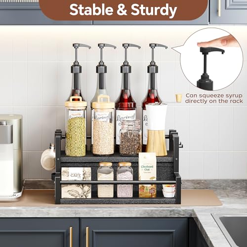 Coffee Syrup Organizer Rack