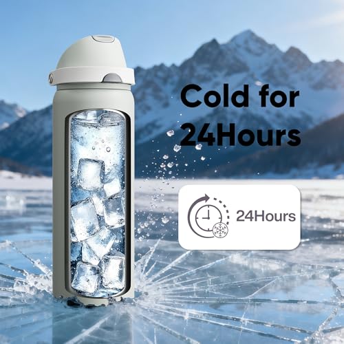Insulated Water Bottle with Straw