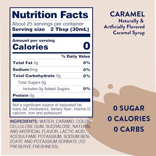 Jordan’s Skinny Mixes Sugar Free Coffee Syrup (50.8 Fl Oz)